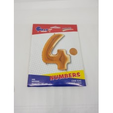 Balloon Number 4 Yellow 100 Cm