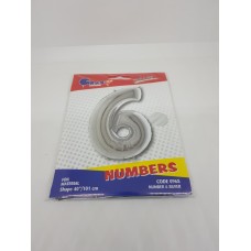 Ball Number 6 Silver 100 Cm