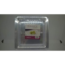 Transparent Square Plate 18Cm