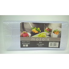Transparent Mini Square Plate 6Cm 50Pcs