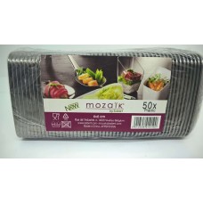 Mini Square Plate 6Cm 50Pcs