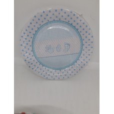 Babyshower Boys Paper Plate Round 23Cm 8Pcs